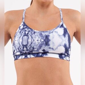 Lululemon Flow Y Bra - size 8 - RARE indigo and white dye print